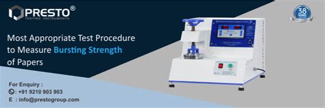 bursting strength of paper test method|how to measure paper strength.